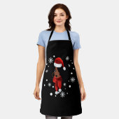 Black African Santa Apparel-kerstmantel Schort (Gedragen)