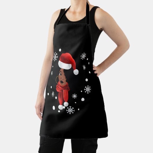 Black African Santa Apparel-kerstmantel Schort (Insitu)