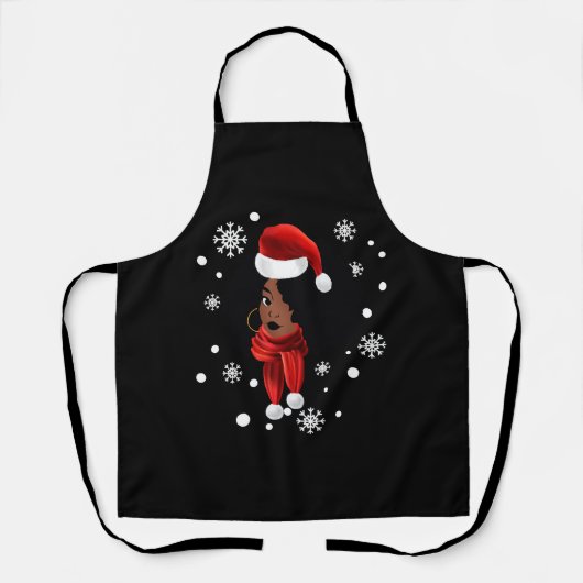 Black African Santa Apparel-kerstmantel Schort (Voorkant)