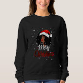 Black African Santa Apparel-kerstmantel Trui (Voorkant)