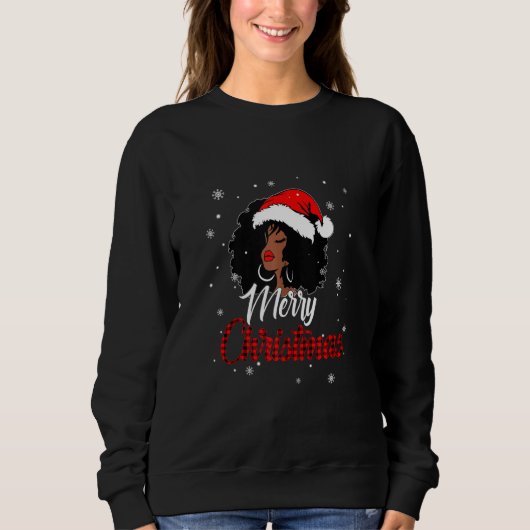 Black African Santa Apparel-kerstmantel Trui (Voorkant)