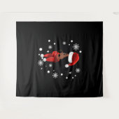 Black African Santa Apparel-kerstmantel Wandkleed (Voorkant (horizontaal))