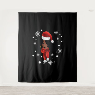 Black African Santa Apparel-kerstmantel Wandkleed