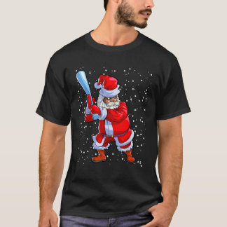 Black African Santa Claus Baseball Afro C T-shirt