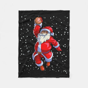 Black African Santa Claus Basketball Afro Fleece Deken