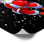 Black African Santa Claus Basketball Afro Poster (Hoek)