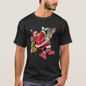 Black African Santa Claus Basketball Chri T-shirt (Voorkant)