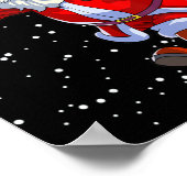 Black African Santa Claus Football Afro C Poster (Hoek)