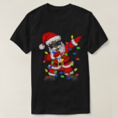 Black African Santa Claus kerstpajam T-shirt (Design voorkant)