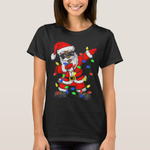 Black African Santa Claus kerstpajam T-shirt