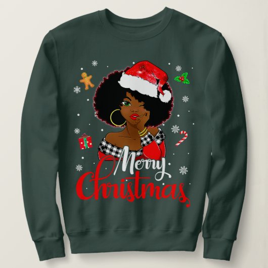 Black African Santa Merry Melan Trui (Design voorkant)