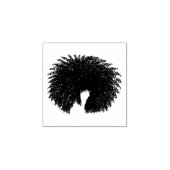 Black Afro Curly Hair Rubberstempel (Afrduk)