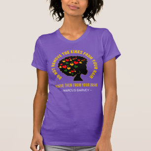 BLACK AFRO HAIR Inspirerend Garvey Mindset Quote T-shirt