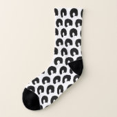 Black Afro Hair Sokken (Links - buitenkant)