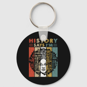 Black Afro Woman Melanin Girl Black History Maand Sleutelhanger