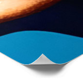 Black Afro Woman Waterverf Portret V Poster (Hoek)