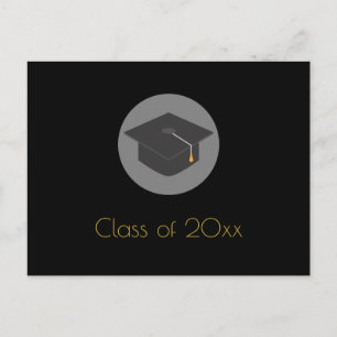 Black Afstudeerder Pet Class of 20xx Graduation Pa Uitnodiging Briefkaart