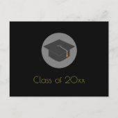 Black Afstudeerder Pet Class of 20xx Graduation Pa Uitnodiging Briefkaart (Voorkant)