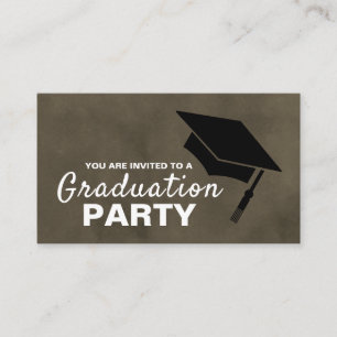 Black Afstudeerder Pet, Graduation Party Ticket In Informatiekaartje