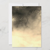 Black Afstudeerder Pet Waterverf Gold Graduparty Kaart (Achterkant)