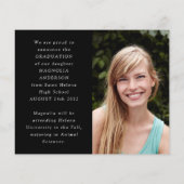 Black Afstuderen Four Fotoaankondiging Flyer (Achterkant)