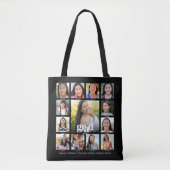 Black Afstuderen K-12 Bold Modern Photo Collage Tote Bag (Voorkant)