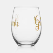 Black Afstuderen Name Afstuderen Wijnglas Zonder Voet (Links)