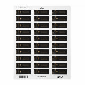 Black Agate Gold Cross Return-label Etiket (Full Sheet)