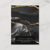 Black Agate Marble Jewelry Display Card Visitekaartje (Achterkant)