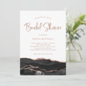 Black Agate met Roos Gold | VRIJGEZELLENFEEST Kaart (Staand voorkant)