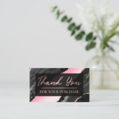 Black Agate Pink Hartelijk dank voor uw aankoop Visitekaartje (Staand voorkant)