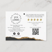 *~* Black AGATE QR Logo BEDANKT U Review AP8 Informatiekaartje (Achterkant)