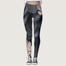 Black Ai Floral Leggings | Elegante stijlvolle yog