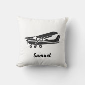 Black Airplane Travel Baby eerste verjaardag, luch Kussen (Voorkant)