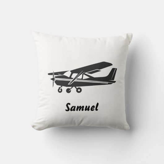 Black Airplane Travel Baby eerste verjaardag, luch Kussen (Voorkant)