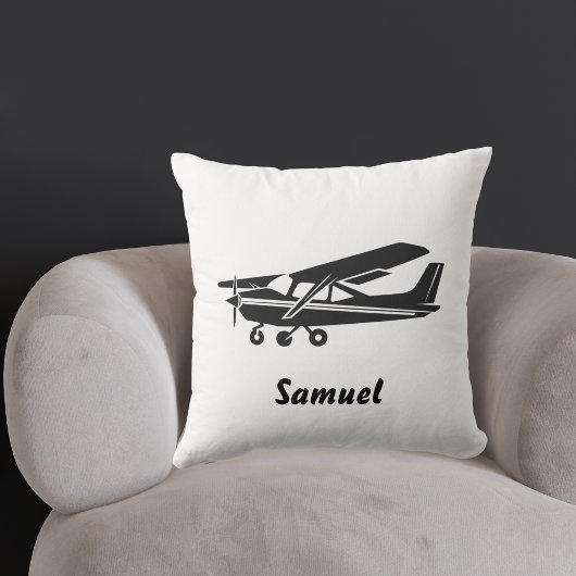 Black Airplane Travel Baby eerste verjaardag, luch Kussen