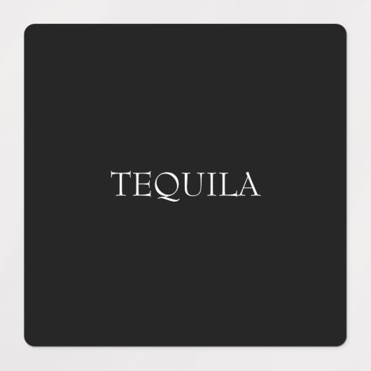 Black Alcohol Custom Labels (Design 2)