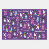Black Alice's avonturen in Wonderland Wrapping Pa Inpakpapier Vel (Voorkant 2)