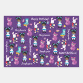 Black Alice's avonturen in Wonderland Wrapping Pa Inpakpapier Vel (Voorkant)