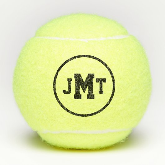 Black All-American Monogram Tennis Balls Tennisballen (Voorkant)