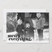 Black | Alles-foto Merry Feestdagenkaart (Voorkant)