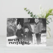 Black | Alles-foto Merry Feestdagenkaart (Staand voorkant)