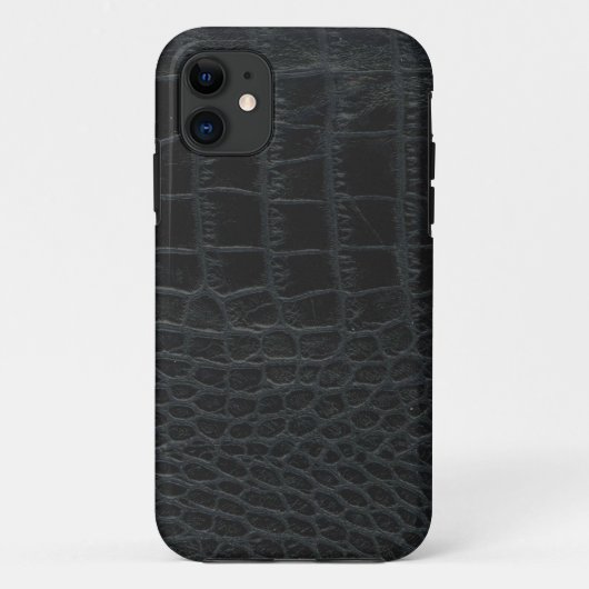 Black Alligator Skin iPhone 5 Hoesje (Achterkant)