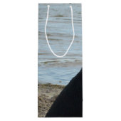 Black Alsatian Silhouette Wijn Cadeautas (Achterkant)