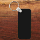 Black Aluminium Rectangle Sleutelhanger (Voorkant)