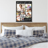 Black Always Remembered Forever Loved 9 Photos Canvas Afdruk (Insitu (Slaapkamer))