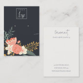 Black Ambrosia Flora Logo oorring Ketting display Visitekaartje (Voorkant / Achterkant)