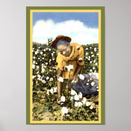 Black America  Cotton Field Woman Poster