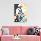 Black America "Old Joe" Canvas Afdruk (Insitu (Woonkamer))