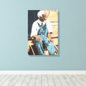 Black America "Old Joe" Canvas Afdruk (Insitu (Houten vloer))